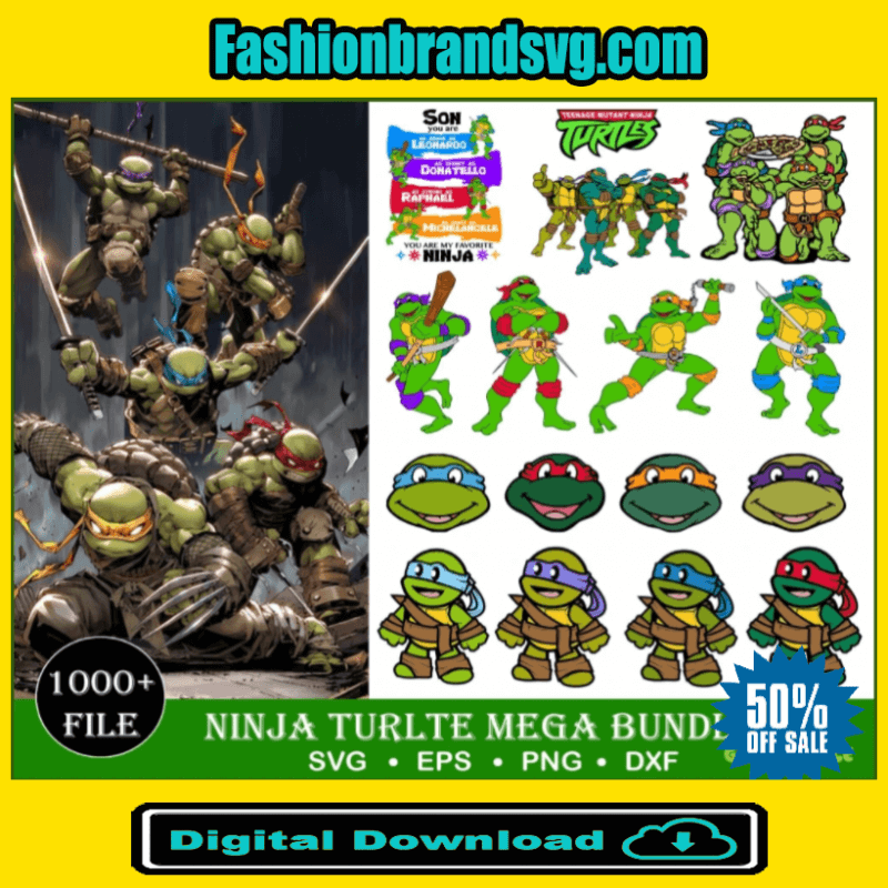 1000+ Ninja Turtles Bundle Svg