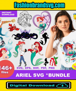Ariel Mermaid Bundle Svg
