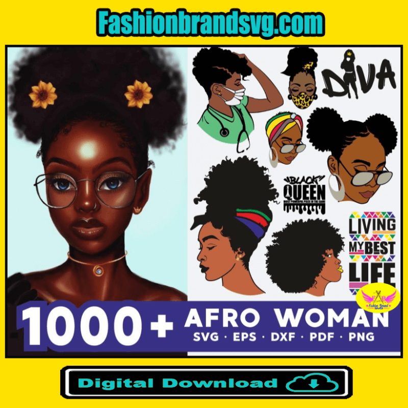 1000+ Afro Woman Svg