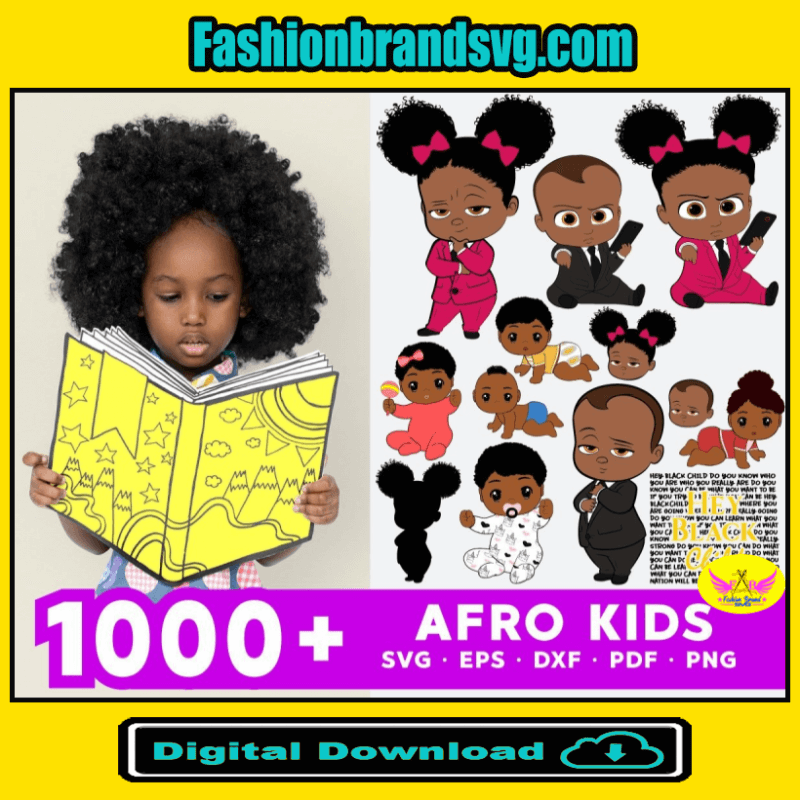 1000+ Afro Kids Svg