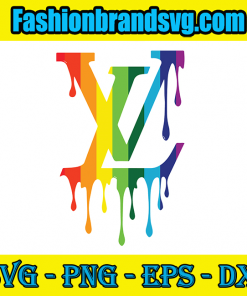Dripping Rainbow LV Logo