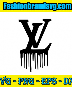 Black LV Dripping Logo