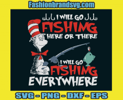Cat In The Hat Fishing Svg