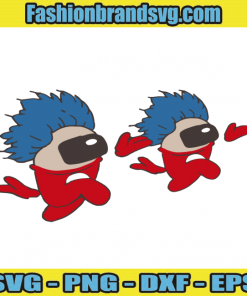 Thing 1 And Thing 2 Svg