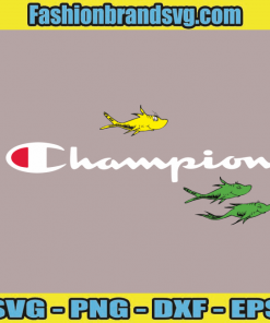 Champion Dr Seuss Fish Svg