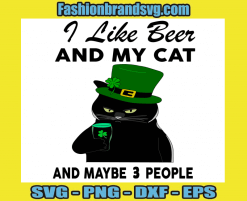 Black Cat I Like Beer Svg