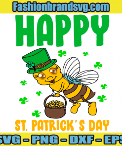 St Patricks Day Bee Svg