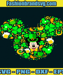 Mickey Heads Patricks Day Svg