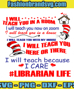 Librarian Life Dr Seuss Svg