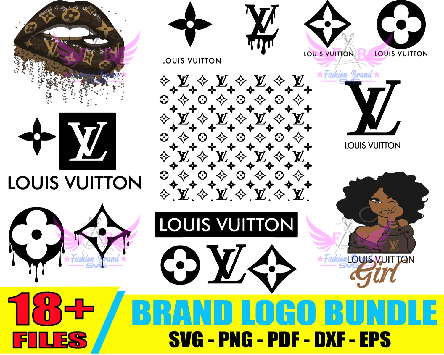 Louis Vuitton Bundle Logos Fashion Logo Svg Fashion Brand Svg 