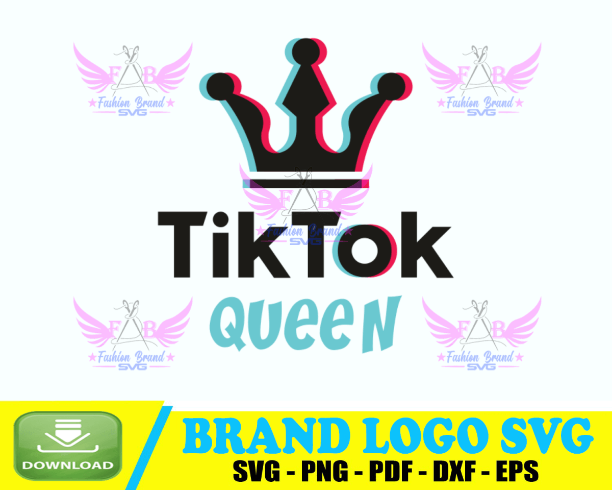 Tiktok Queen Logo Svg