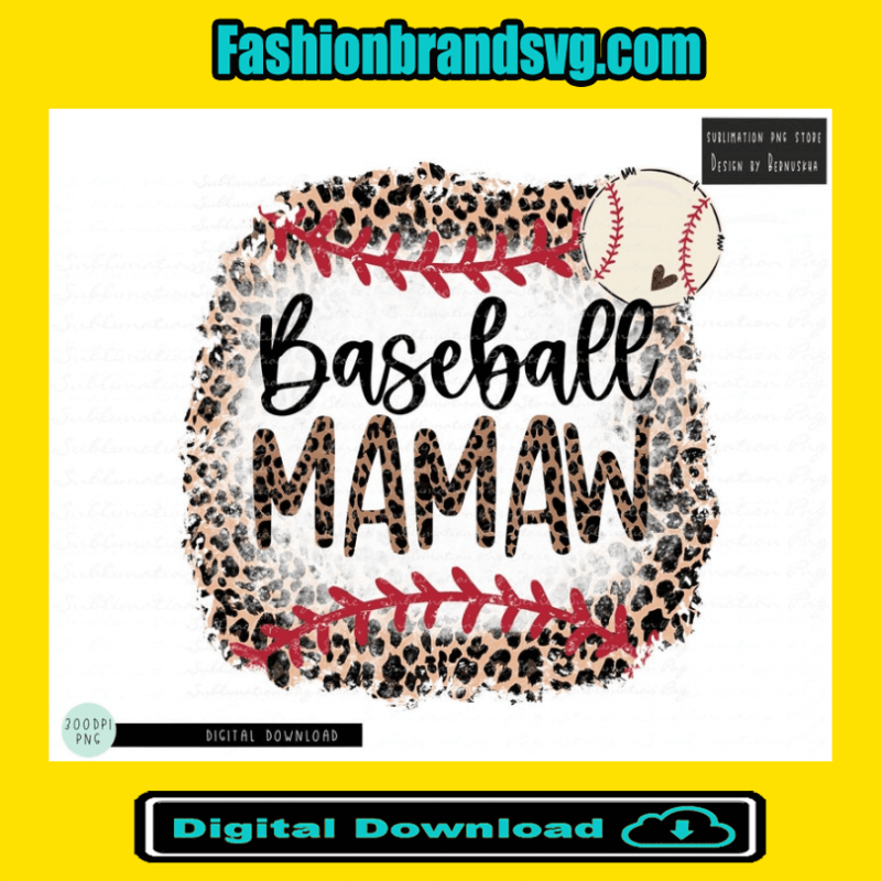 Leopard Baseball Mamaw Png