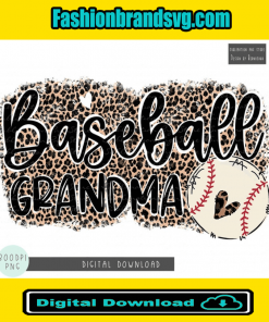 Leopard Baseball Grandma Png