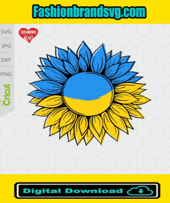 Ukrainian Sunflower Flag SVG