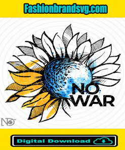 Ukraine No War Sunflower Svg