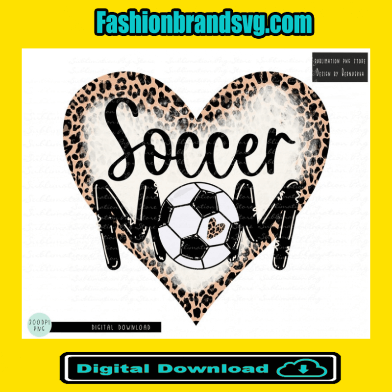 Soccer Mom Leopard Heart