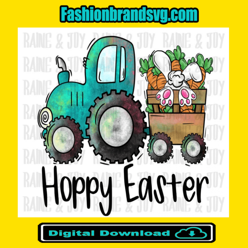 Easter Tractor With Bunny