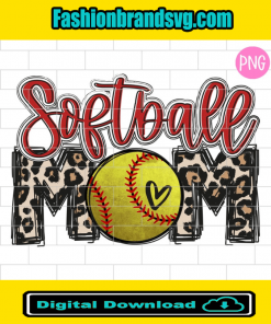 Softball Mom Leopard Png