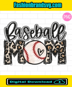 Leopard Baseball Mom Png