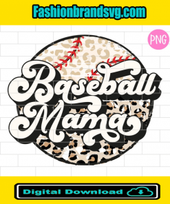 Retro Baseball Mama PNG
