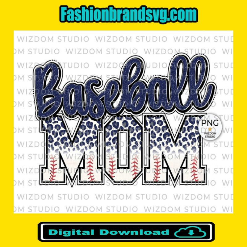 Baseball Mom PNG Leopard