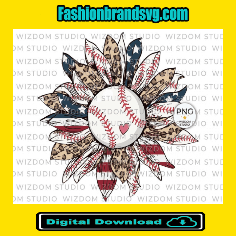 Baseball Sunflower PNG