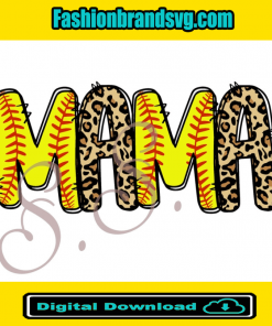 Mama Softball Cheetah Png