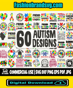 60 Autism Designs Bundle