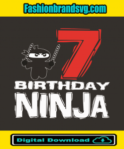 7 Birthday Ninja Svg