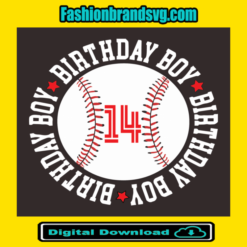 Birthday Boy 14 Years Old Softball