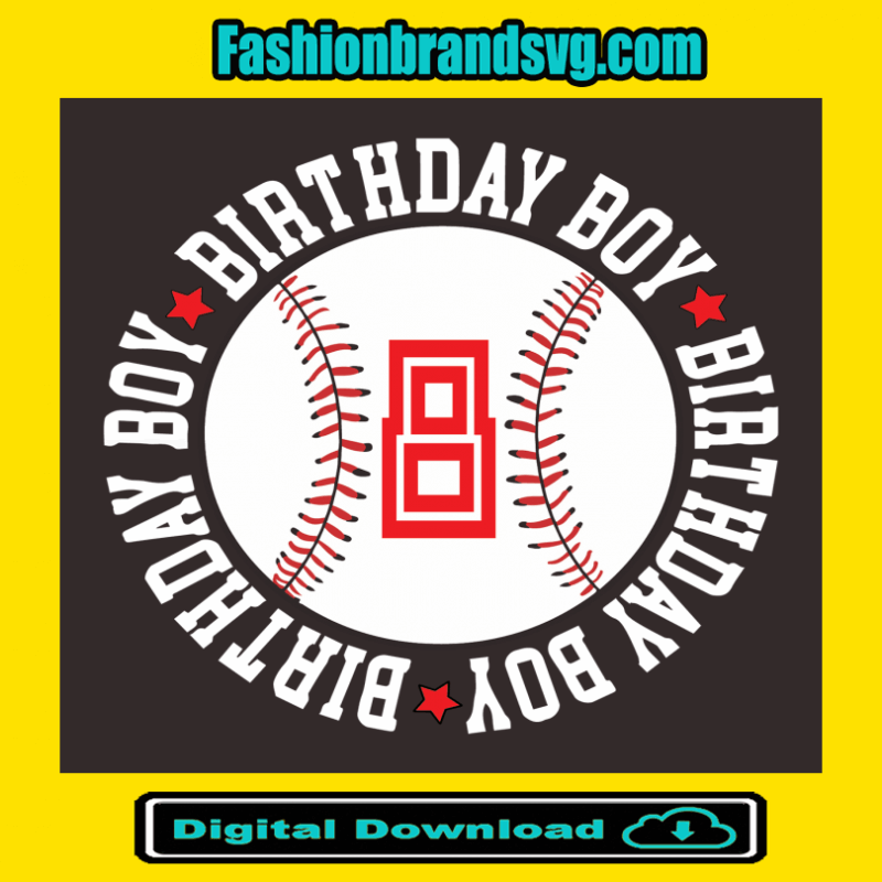 Birthday Boy 8 Years Old Softball