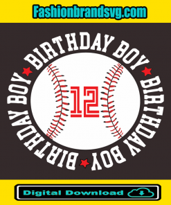 Birthday Boy 12 Years Old Softball