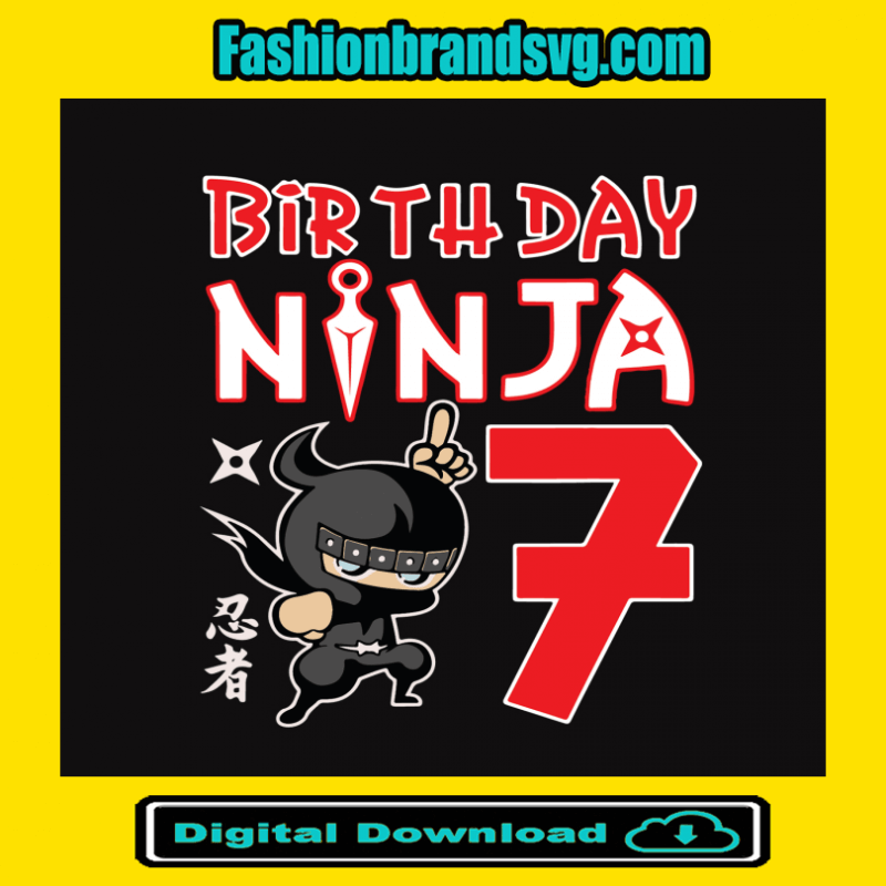 Birthday Ninja 7 Svg