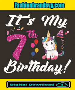 Its My 7th Birthday Unicorn