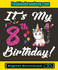 Its My 8th Birthday Unicorn