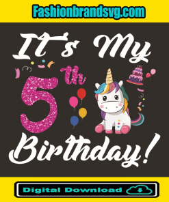 Its My 5th Birthday Unicorn