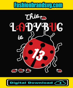 This Lady Bug 13 Years Old Birthday Svg