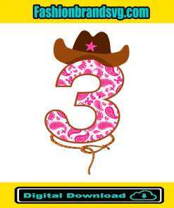 3rd Birthday Cowboy Svg