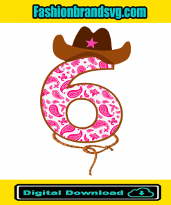 6th Birthday Cowboy Svg