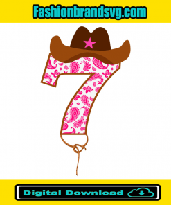 7th Birthday Cowboy Svg