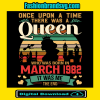 Birthday Queen March 1982 Svg