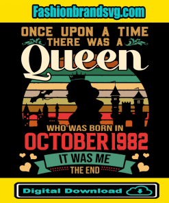 Birthday Queen October 1982 Svg