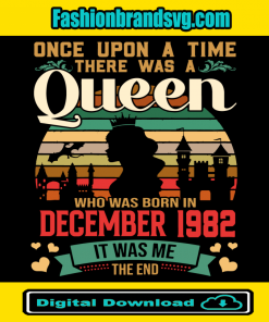 Birthday Queen December 1982 Svg
