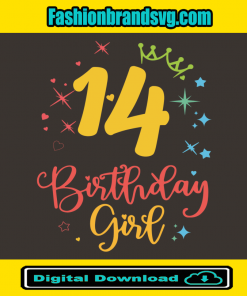 14 Birthday Girl Svg
