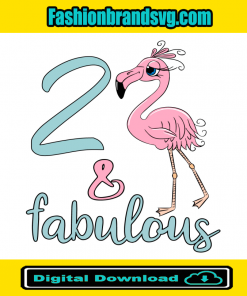 2nd Birthday Girl Flamingo Lover Svg