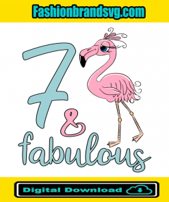 7th Birthday Girl Flamingo Lover Svg