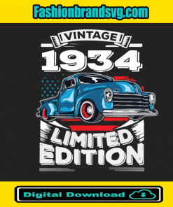 Vintage 1934 Limited Edition Birthday Svg