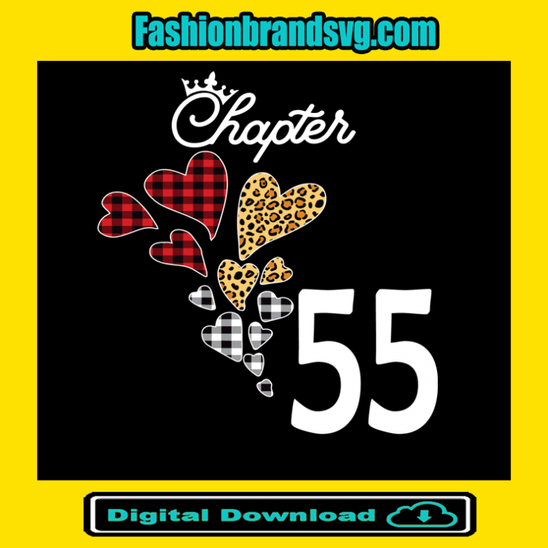 Chapter 55 Leopard Buffalo Plaid 1966 Birthday Svg