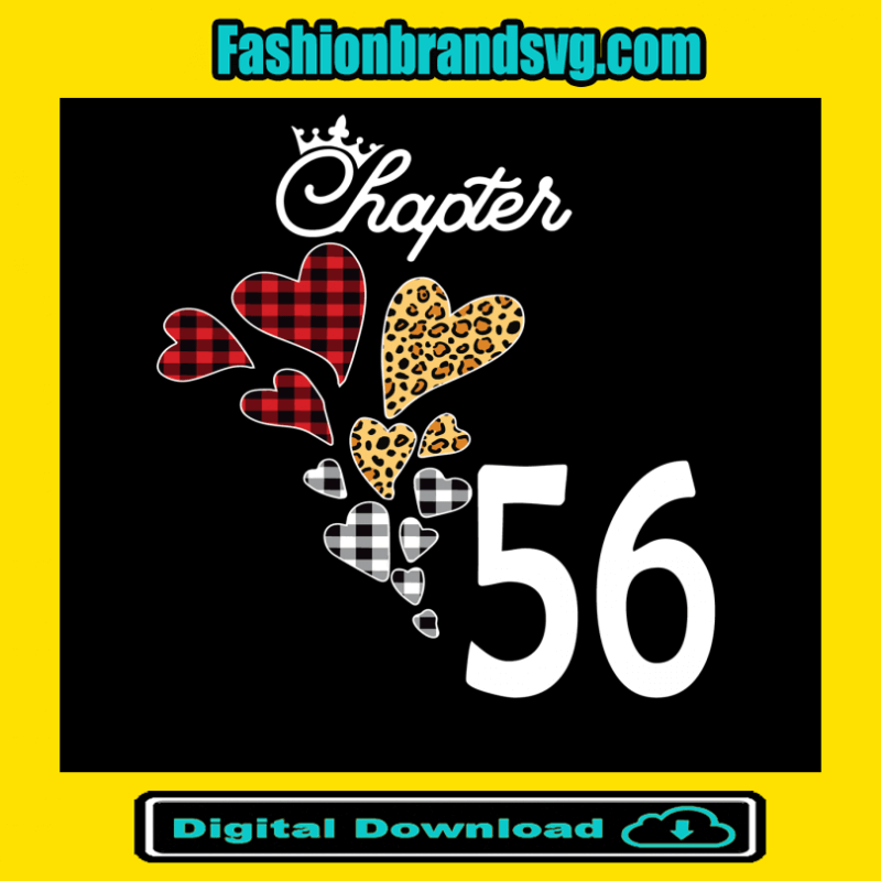 Chapter 56 Leopard Buffalo Plaid 1965 Birthday Svg