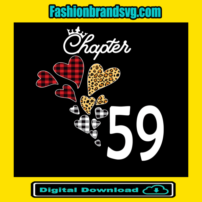 Chapter 59 Leopard Buffalo Plaid 1962 Birthday Svg